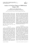 Analysis of the Error Pattern of HMM based Bangla ASR