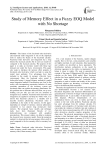 Study of Memory Effect in a Fuzzy EOQ Model with No Shortage