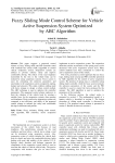 Fuzzy Sliding Mode Control Scheme for Vehicle Active Suspension System Optimized by ABC Algorithm