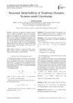 Structural Identifiability of Nonlinear Dynamic Systems under Uncertainty