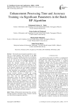 Enhancement Processing Time and Accuracy Training via Significant Parameters in the Batch BP Algorithm