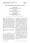 Reversible Shift Counter Design on QCA