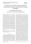 A Framework for Software Defect Prediction Using Feature Selection and Ensemble Learning Techniques