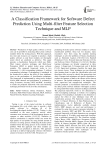 A Classification Framework for Software Defect Prediction Using Multi-filter Feature Selection Technique and MLP