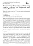 Secured Message Broadcasting in VANET using Blowfish Algorithm with Oppositional Deer Hunting Optimization