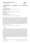 Communication Challenges for Distributed Teams