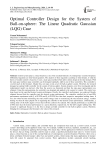 Optimal Controller Design for the System of Ball-on-sphere: The Linear Quadratic Gaussian (LQG) Case