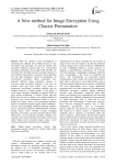 A New method for Image Encryption Using Chaotic Permutation
