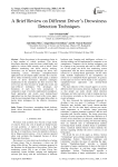 A Brief Review on Different Driver's Drowsiness Detection Techniques