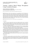 Variance Analysis Based Mango Recognition Using Correlation Distance