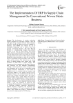 The Implementation Of ERP In Supply Chain Management On Conventional Woven Fabric Business