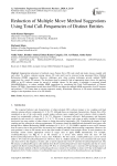 Reduction of Multiple Move Method Suggestions Using Total Call-Frequencies of Distinct Entities