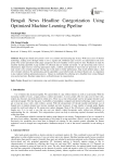 Bengali News Headline Categorization Using Optimized Machine Learning Pipeline