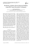 Prediction of Defect Prone Software Modules using MLP based Ensemble Techniques