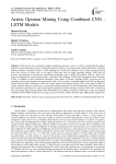 Arabic Opinion Mining Using Combined CNN - LSTM Models