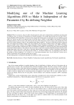 Modifying one of the Machine Learning Algorithms kNN to Make it Independent of the Parameter k by Re-defining Neighbor