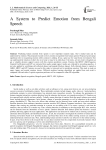 A System to Predict Emotion from Bengali Speech