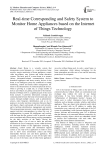 Real-time Corresponding and Safety System to Monitor Home Appliances based on the Internet of Things Technology