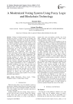 A Modernized Voting System Using Fuzzy Logic and Blockchain Technology