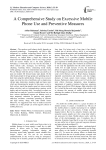 A Comprehensive Study on Excessive Mobile Phone Use and Preventive Measures