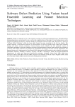 Software Defect Prediction Using Variant based Ensemble Learning and Feature Selection Techniques