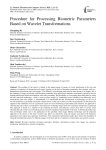 Procedure for Processing Biometric Parameters Based on Wavelet Transformations
