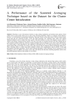 A Performance of the Scattered Averaging Technique based on the Dataset for the Cluster Center Initialization