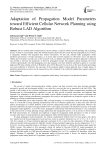 Adaptation of Propagation Model Parameters toward Efficient Cellular Network Planning using Robust LAD Algorithm