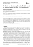 A Metric for Evaluating Security Models based on Implementation of Public Key Infrastructure
