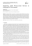 Supporting Audio Privacy-aware Services in Emerging IoT Environment