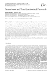 Pattern-based and Time-Synchronised Passwords