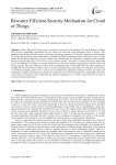 Resource Efficient Security Mechanism for Cloud of Things