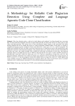 A Methodology for Reliable Code Plagiarism Detection Using Complete and Language Agnostic Code Clone Classification