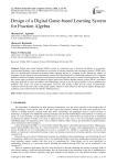 Design of a Digital Game-based Learning System for Fraction Algebra