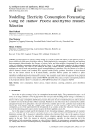 Modelling Electricity Consumption Forecasting Using the Markov Process and Hybrid Features Selection