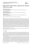 Moth Flame Optimization Algorithm for Optimal FIR Filter Design