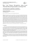 Rice Leaf Disease Recognition using Local Threshold Based Segmentation and Deep CNN