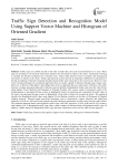 Traffic Sign Detection and Recognition Model Using Support Vector Machine and Histogram of Oriented Gradient
