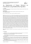 An Optimization of Feature Selection for Classification using Modified Bat Algorithm