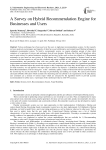 A Survey on Hybrid Recommendation Engine for Businesses and Users
