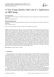 A New Image Quality Index and it’s Application on MRI Image