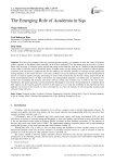 The Emerging Role of Academia in Sqa