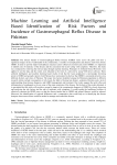 Machine Learning and Artificial Intelligence Based Identification of Risk Factors and Incidence of Gastroesophageal Reflux Disease in Pakistan