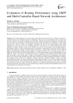 Evaluation of Routing Performance using OSPF and Multi-Controller Based Network Architecture