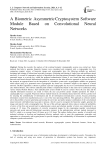 A Biometric Asymmetric Cryptosystem Software Module Based on Convolutional Neural Networks