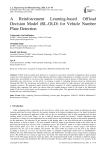 A Reinforcement Learning-based Offload Decision Model (RL-OLD) for Vehicle Number Plate Detection