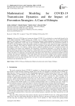 Mathematical Modeling for COVID-19 Transmission Dynamics and the Impact of Prevention Strategies: A Case of Ethiopia