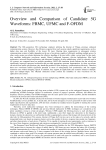 Overview and Comparison of Candidate 5G Waveforms: FBMC, UFMC and F-OFDM