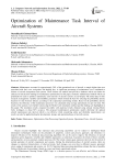 Optimization of Maintenance Task Interval of Aircraft Systems