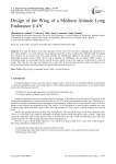 Design of the Wing of a Medium Altitude Long Endurance UAV